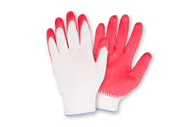 Хлопчатобумажные перчатки с латексным покрытием