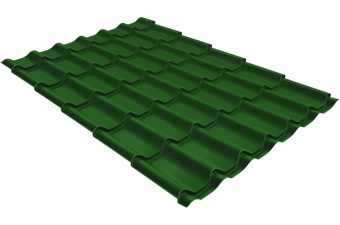 Металлочерепица модерн 0,45 PE RAL 6002 лиственно-зеленый