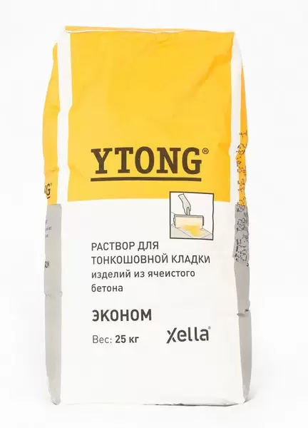 Клей для тонкошовной кладки YTONG 25кг